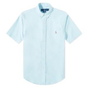 Ralph Lauren Classic 100% Cotton Blue Short Sleeve Shirt - Brand New with Tags